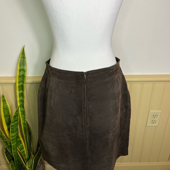 Sarah Morgan Vintage Womens Leather Suede Mini Skirt Sz M Western Country Fest - Picture 4 of 12